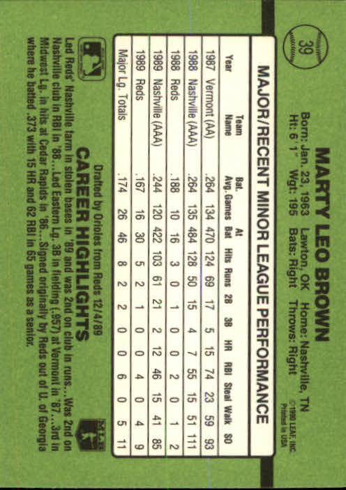 1990 Donruss Rookies Baseball (Pick Card From List) C69 04-24 - Picture 69 of 101