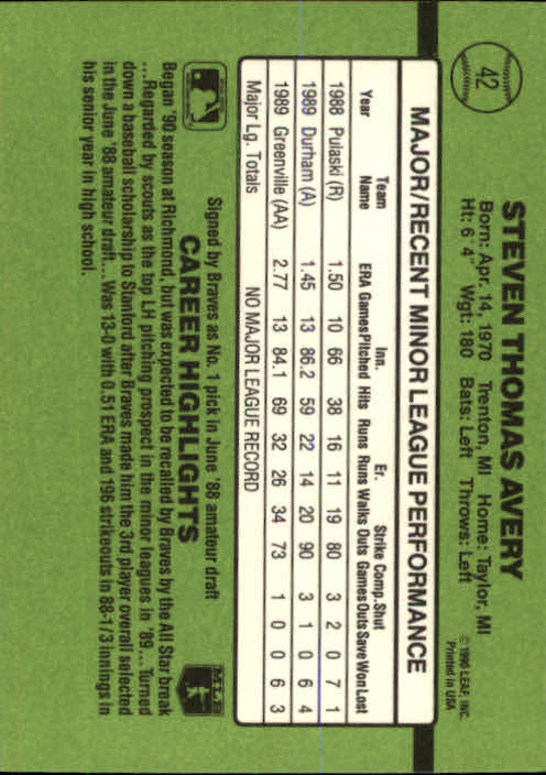 1990 Donruss Rookies Baseball (Pick Card From List) C69 04-24 - Picture 75 of 101