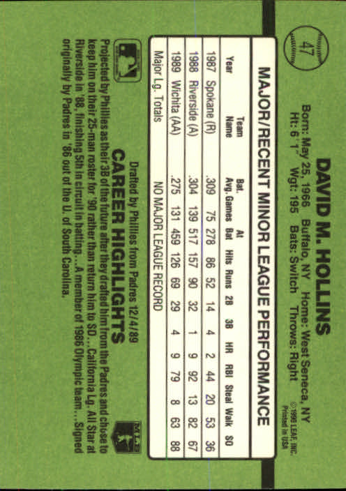 1990 Donruss Rookies Baseball (Pick Card From List) C69 04-24 - Picture 85 of 101