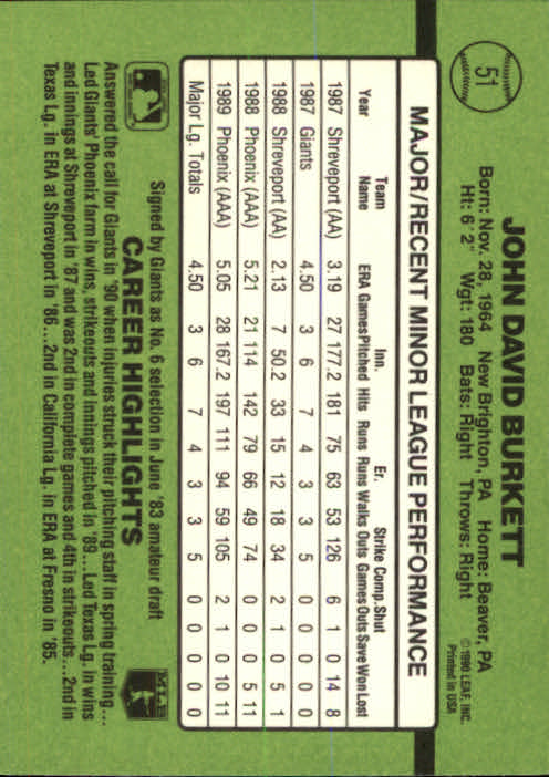1990 Donruss Rookies Baseball (Pick Card From List) C69 04-24 - Picture 93 of 101