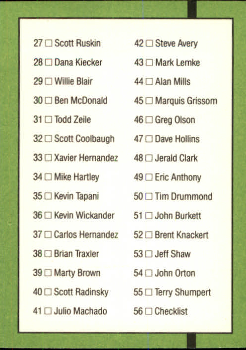 1990 Donruss Rookies Baseball (Pick Card From List) C69 04-24 - Picture 101 of 101
