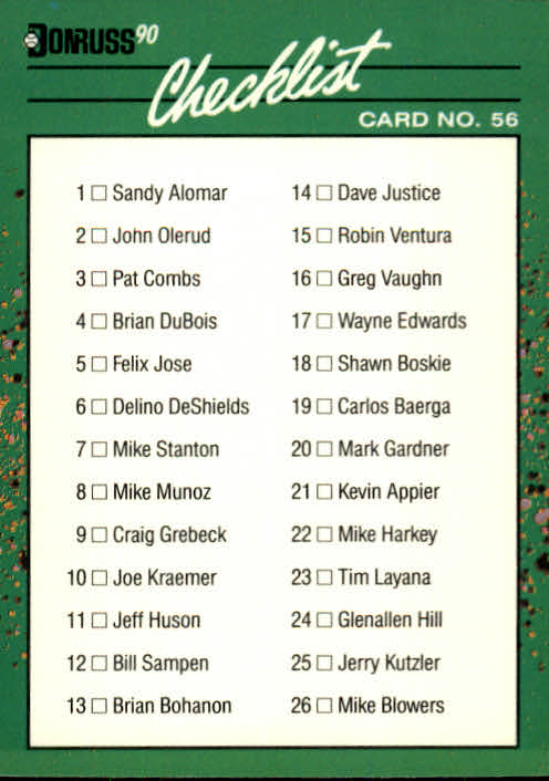 1990 Donruss Rookies Baseball (Pick Card From List) C69 04-24 - Picture 100 of 101