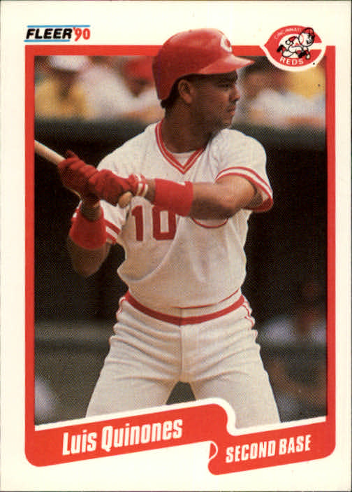 1990 Fleer #428 Luis Quinones UER/'86-'88 stats are/omitted from card but/included in totals