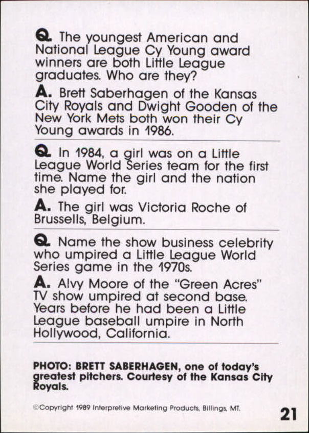 1990 Baseball Wit #20 Keith Hernandez back image