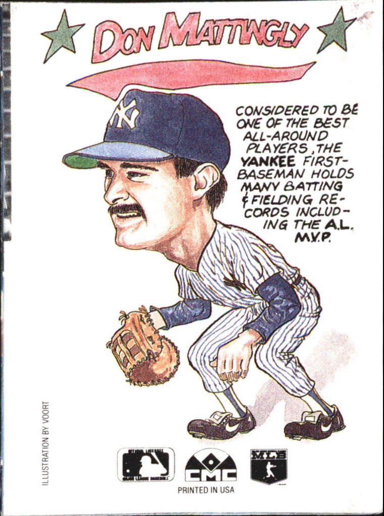 1990 Collect-A-Books #13 Don Mattingly back image