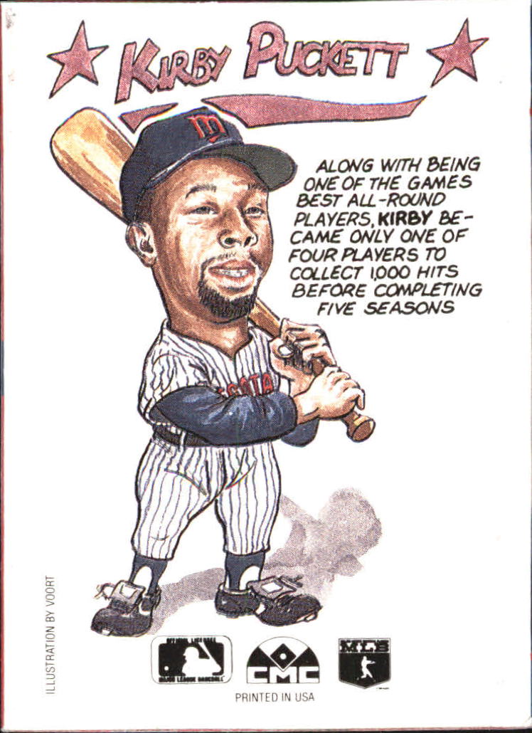 1990 Collect-A-Books #33 Kirby Puckett back image