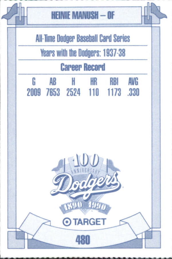 B5714- 1990 Dodgers Target Baseball Cards 250-502 -You Pick- 15+ FREE US SHIP - Picture 435 of 477
