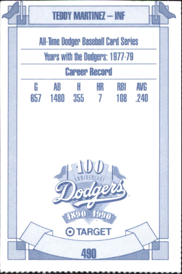 B5714- 1990 Dodgers Target Baseball Cards 250-502 -You Pick- 15+ FREE US SHIP - Picture 453 of 477