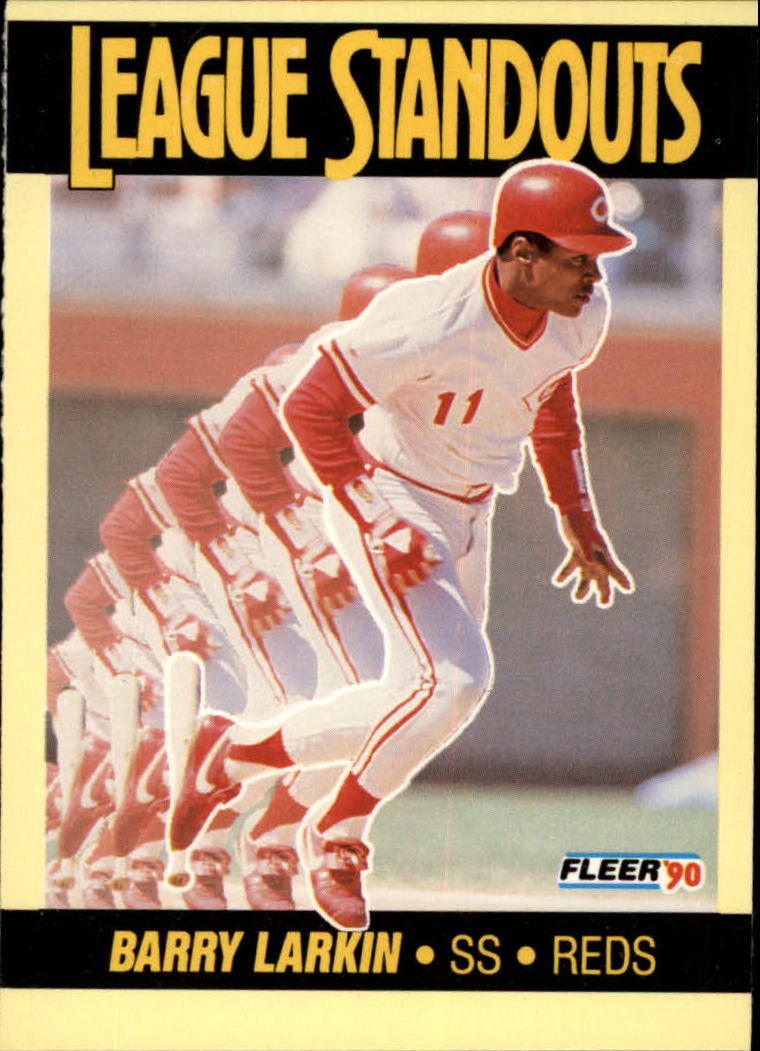 1990 Fleer League Standouts #1 Barry Larkin - Reds - NM-MT