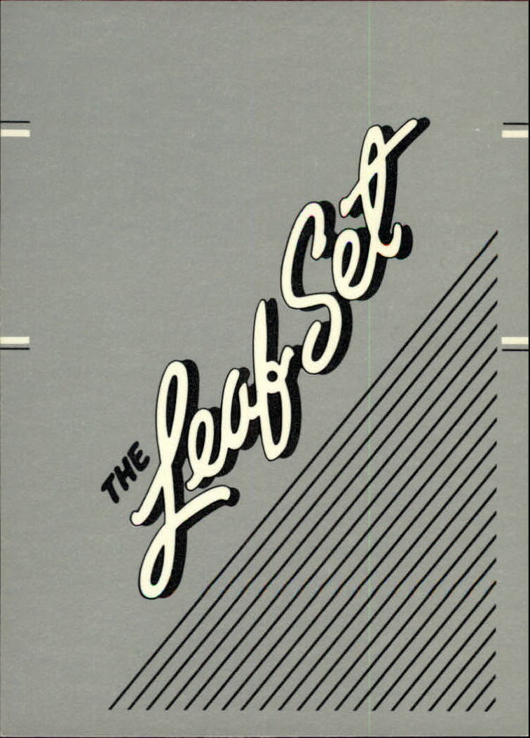 1990 Leaf #1 Introductory Card