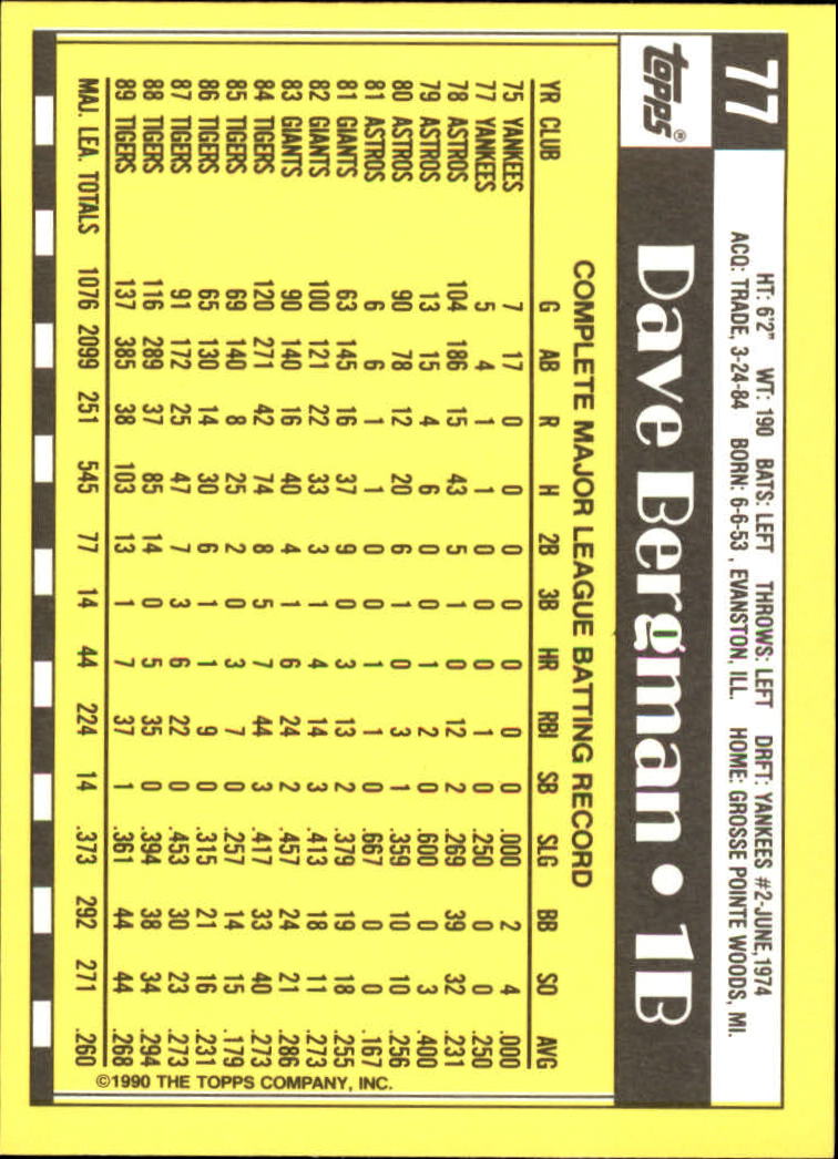 A6509- 1990 Topps Tiffany BB Karten 1-250 + Rookies -du Pick- 15 + Free US - Bild 127 von 421
