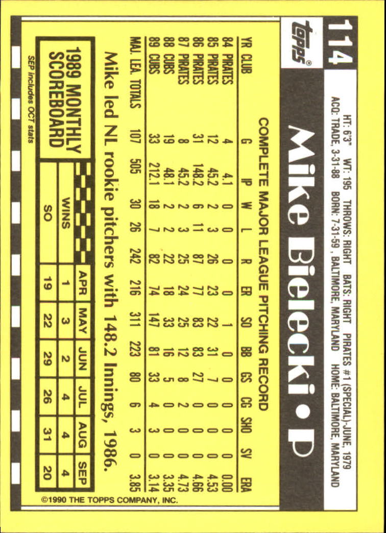 A6509- 1990 Topps Tiffany BB Karten 1-250 + Rookies -du Pick- 15 + Free US - Bild 195 von 421