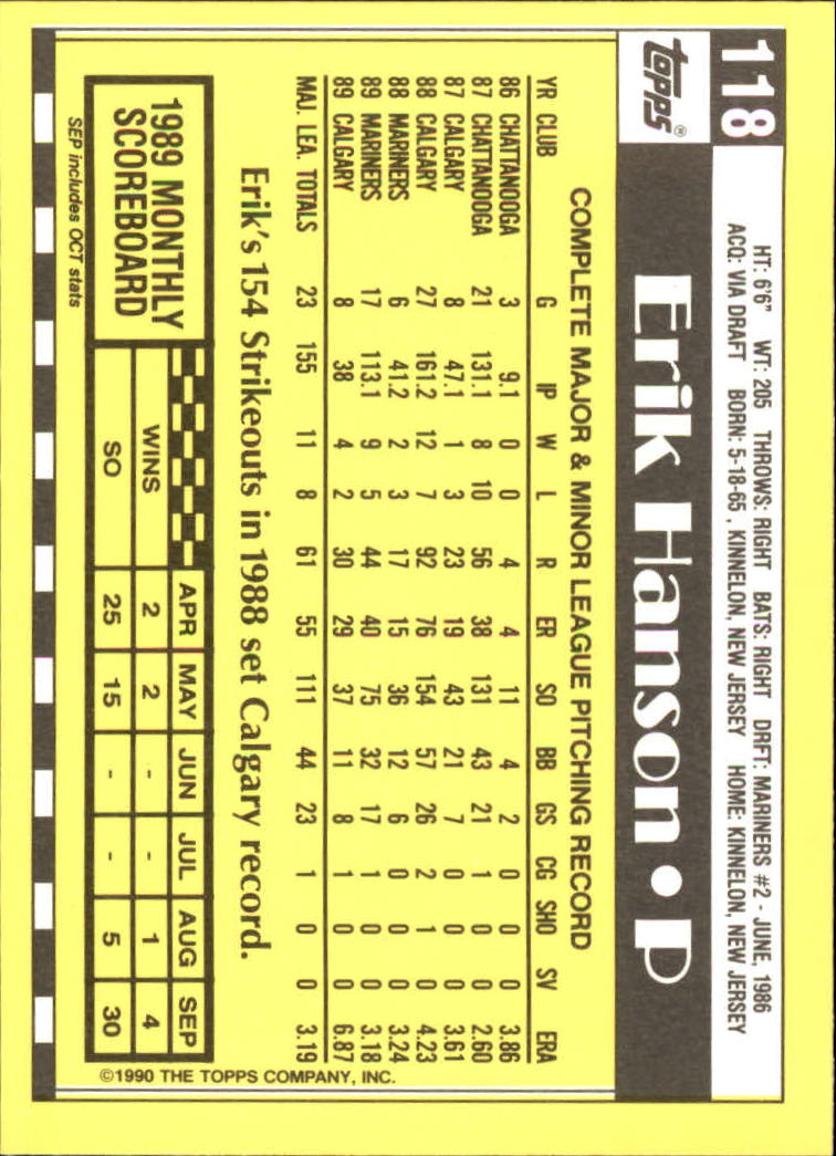 A6509- 1990 Topps Tiffany BB Karten 1-250 + Rookies -du Pick- 15 + Free US - Bild 203 von 421
