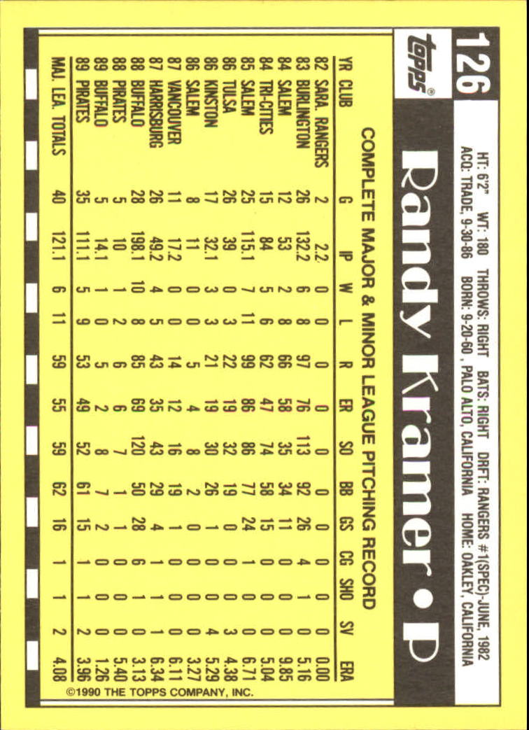A6509- 1990 Topps Tiffany BB Karten 1-250 + Rookies -du Pick- 15 + Free US - Bild 217 von 421