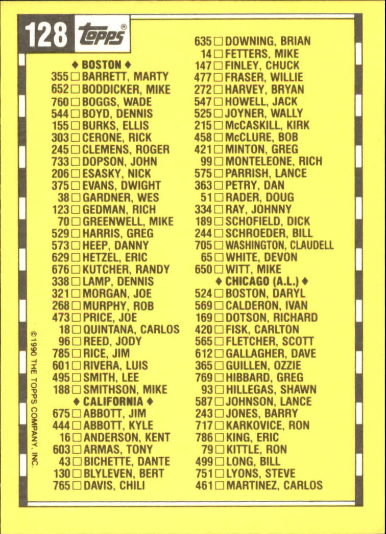 A6509- 1990 Topps Tiffany BB Karten 1-250 + Rookies -du Pick- 15 + Free US - Bild 221 von 421