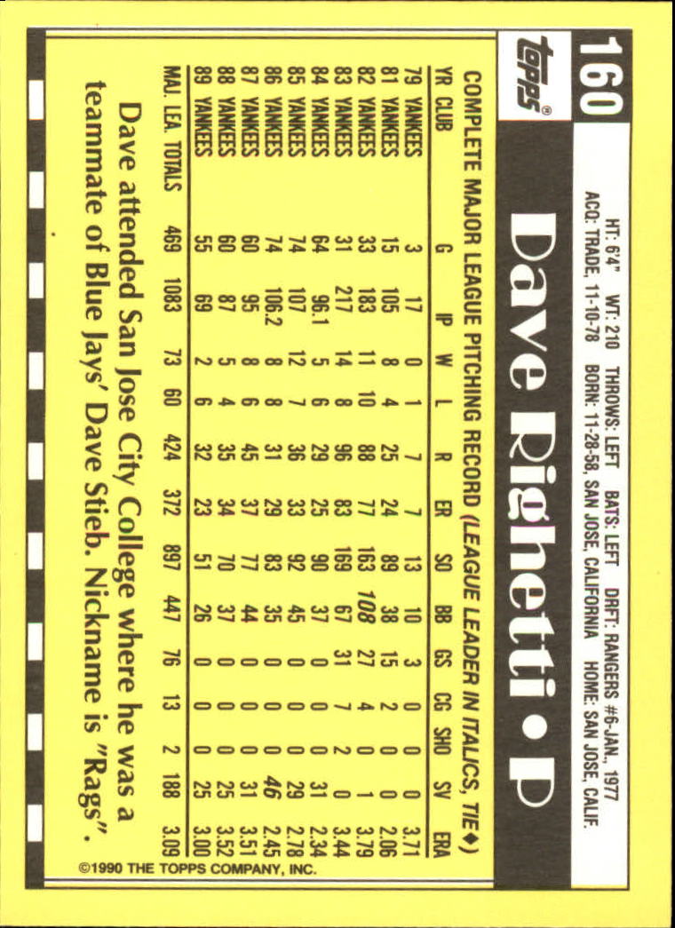 A6509- 1990 Topps Tiffany BB Karten 1-250 + Rookies -du Pick- 15 + Free US - Bild 269 von 421