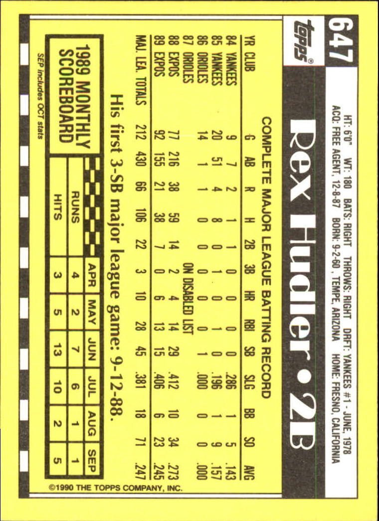 A6509- 1990 Topps Tiffany BB Cards 501-750 +Rookies -You Pick- 15+ FREE US SHIP - Picture 259 of 429