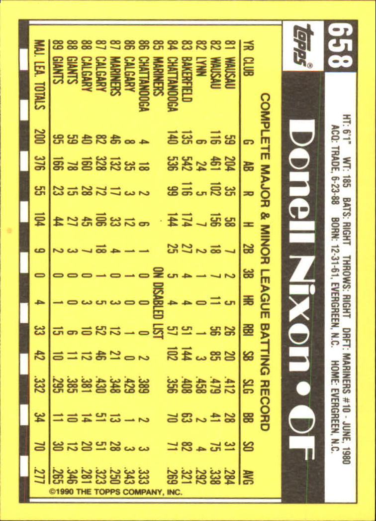 A6509- 1990 Topps Tiffany BB Cards 501-750 +Rookies -You Pick- 15+ FREE US SHIP - Picture 281 of 429