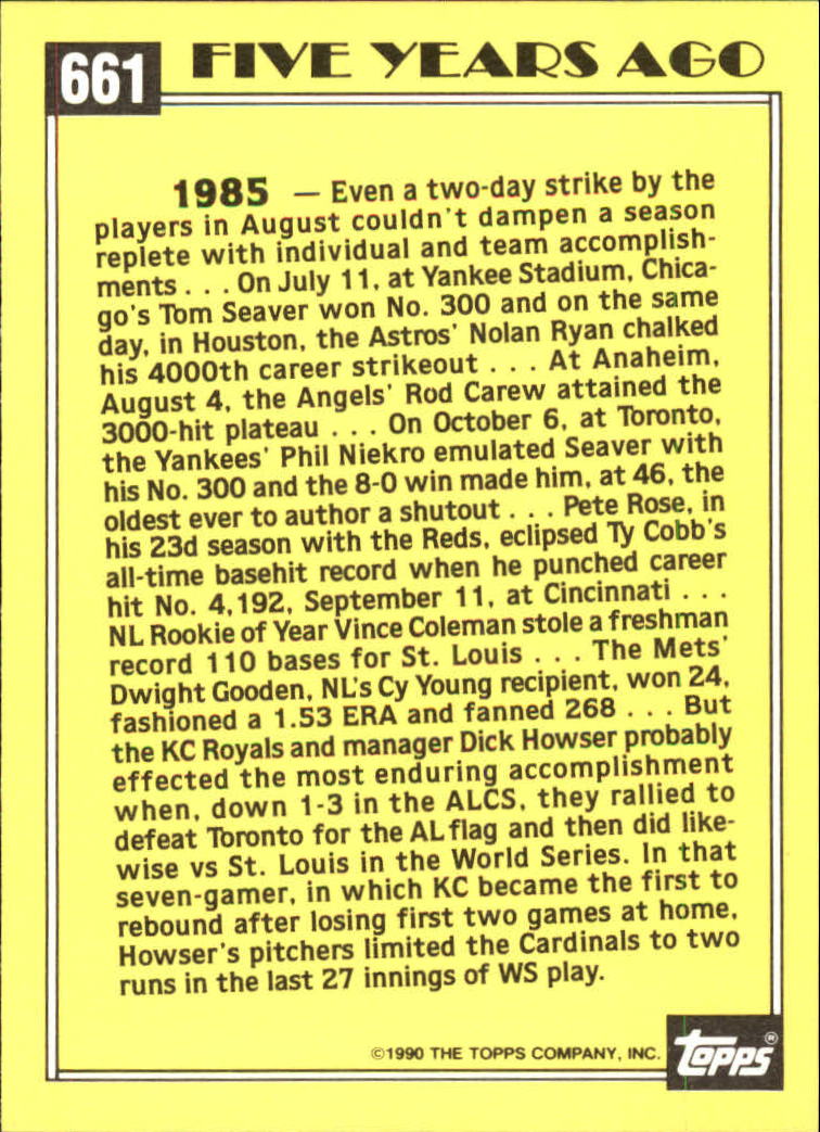 A6509- 1990 Topps Tiffany BB Cards 501-750 +Rookies -You Pick- 15+ FREE US SHIP - Picture 285 of 429