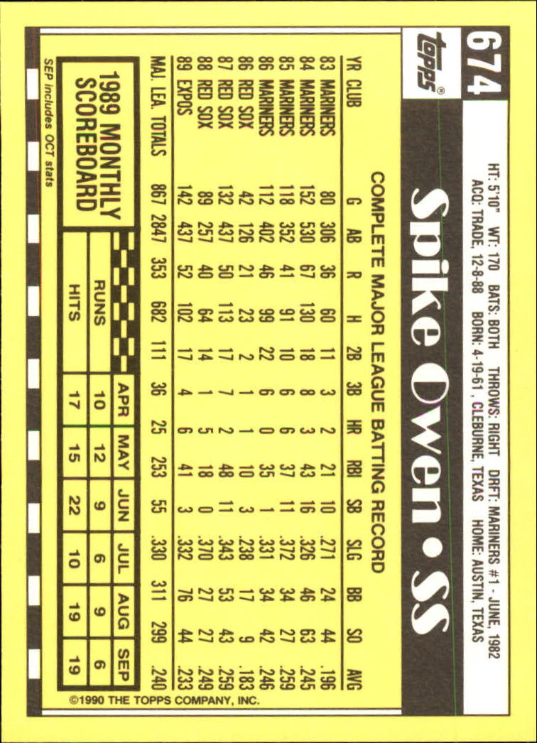 A6509- 1990 Topps Tiffany BB Cards 501-750 +Rookies -You Pick- 15+ FREE US SHIP - Picture 305 of 429