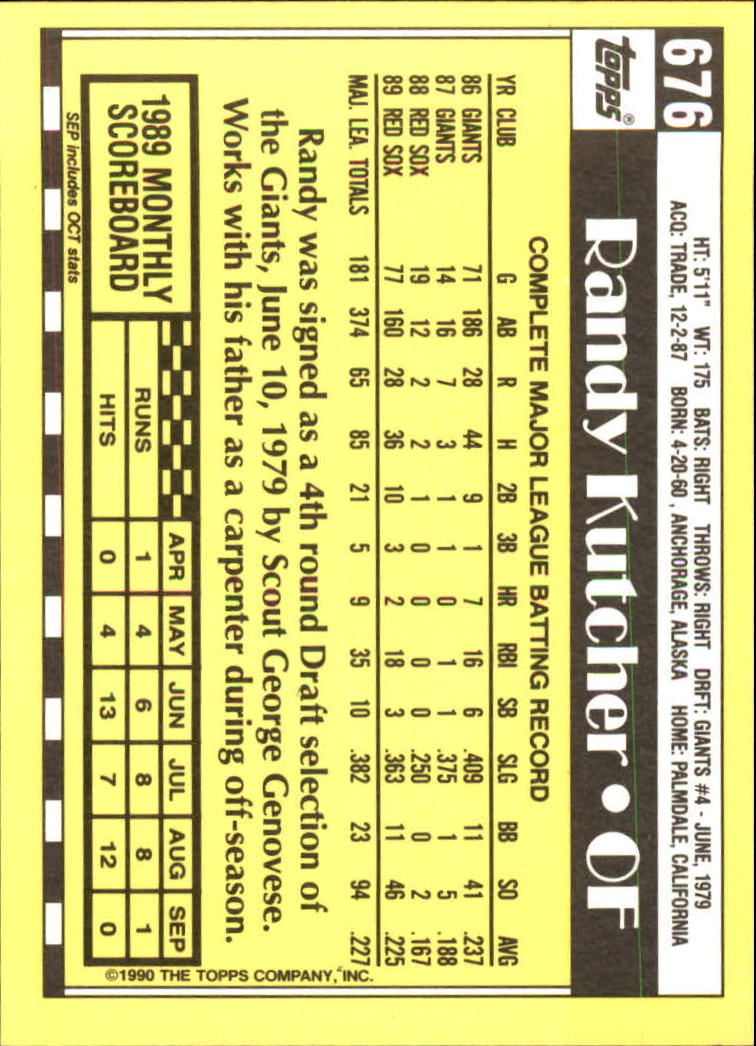 A6509- 1990 Topps Tiffany BB Cards 501-750 +Rookies -You Pick- 15+ FREE US SHIP - Picture 307 of 429