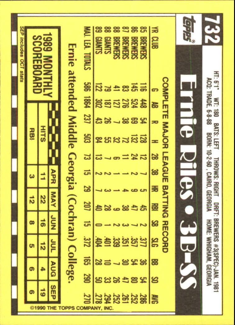 A6509- 1990 Topps Tiffany BB Cards 501-750 +Rookies -You Pick- 15+ FREE US SHIP - Picture 397 of 429