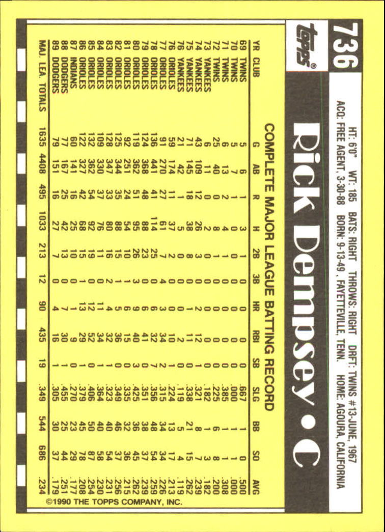 A6509- 1990 Topps Tiffany BB Cards 501-750 +Rookies -You Pick- 15+ FREE US SHIP - Picture 405 of 429