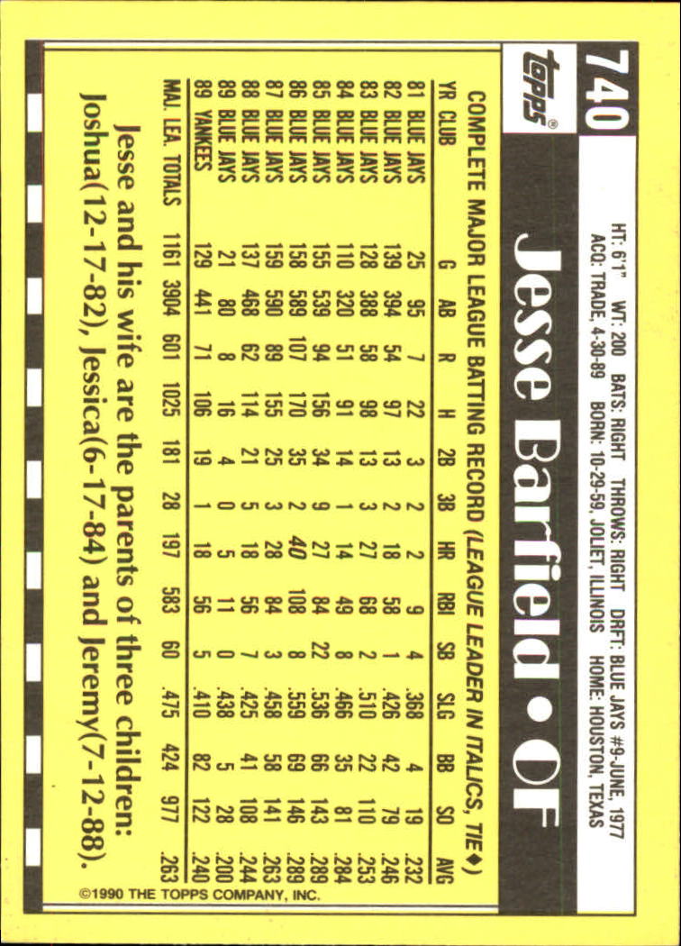 A6509- 1990 Topps Tiffany BB Cards 501-750 +Rookies -You Pick- 15+ FREE US SHIP - Picture 411 of 429
