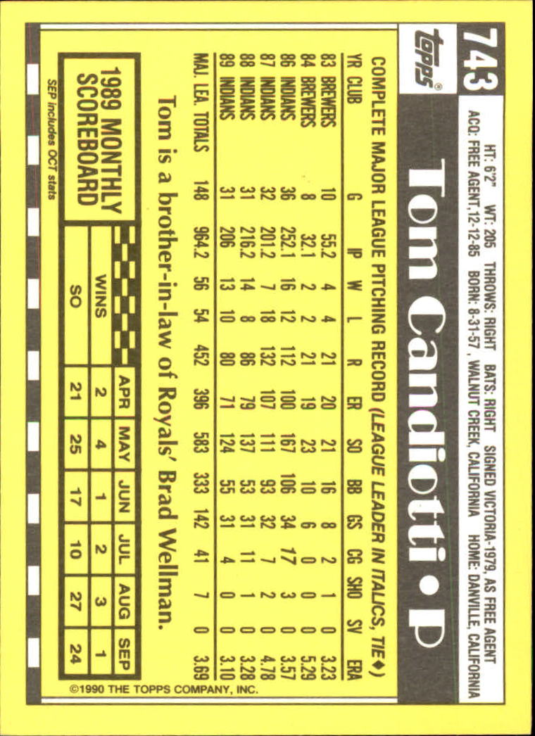 A6509- 1990 Topps Tiffany BB Cards 501-750 +Rookies -You Pick- 15+ FREE US SHIP - Picture 417 of 429