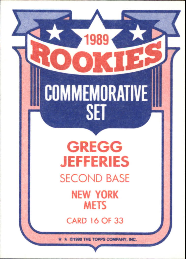 1990 Topps Rookies #16 Gregg Jefferies - NM-MT