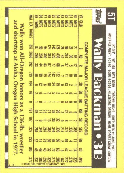 A1199- 1990 Topps Traded BB Karten 1-132 + Rookies -du Pick- 15 + Gratis US - Bild 11 von 265