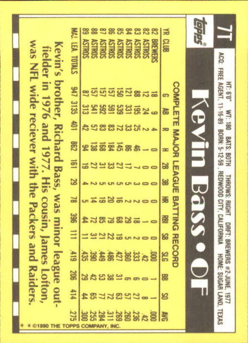 A1199- 1990 Topps Traded BB Karten 1-132 + Rookies -du Pick- 15 + Gratis US - Bild 15 von 265