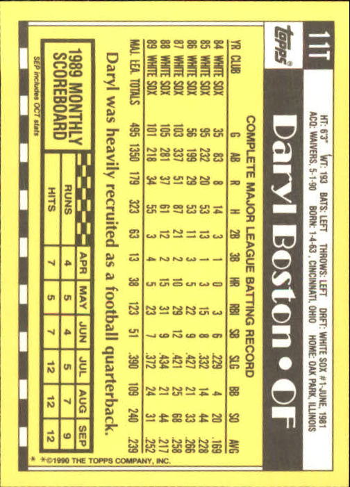 A1199- 1990 Topps Traded BB Karten 1-132 + Rookies -du Pick- 15 + Gratis US - Bild 23 von 265