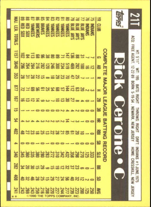 A1199- 1990 Topps Traded BB Karten 1-132 + Rookies -du Pick- 15 + Gratis US - Bild 43 von 265