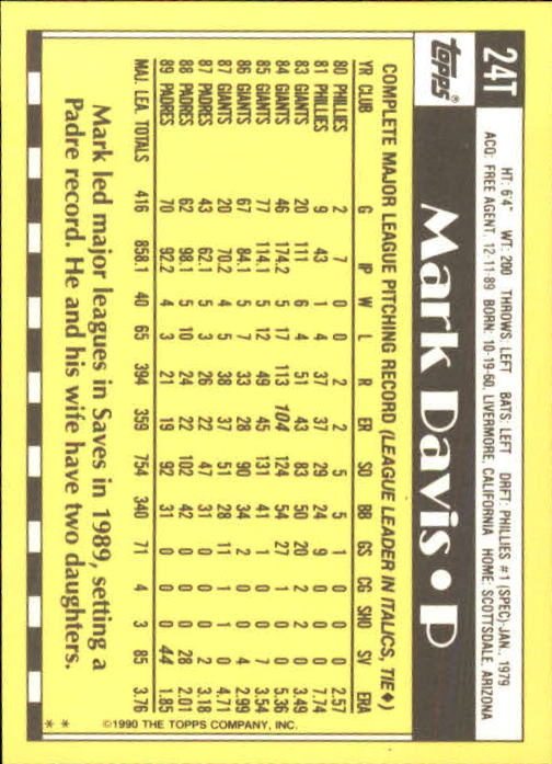 A1199- 1990 Topps Traded BB Karten 1-132 + Rookies -du Pick- 15 + Gratis US - Bild 49 von 265