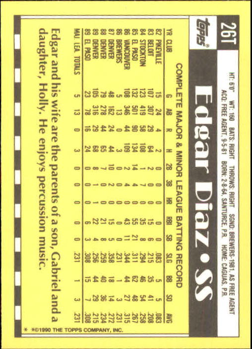 A1199- 1990 Topps Traded BB Karten 1-132 + Rookies -du Pick- 15 + Gratis US - Bild 53 von 265