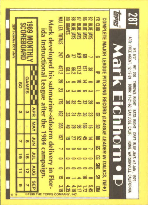 A1199- 1990 Topps Traded BB Karten 1-132 + Rookies -du Pick- 15 + Gratis US - Bild 57 von 265