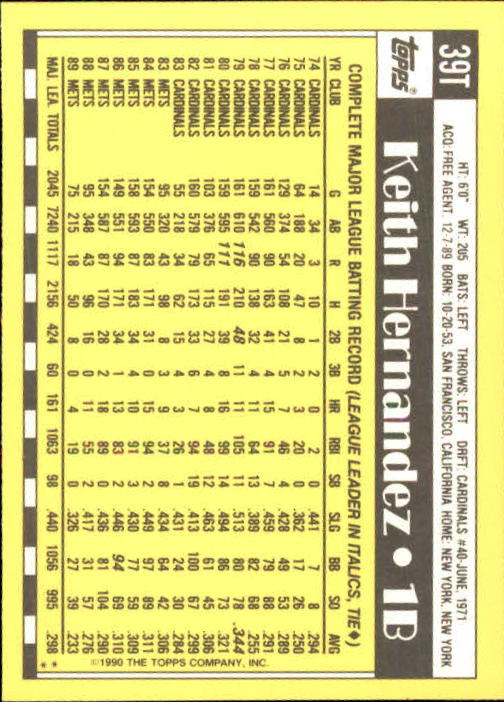 A1199- 1990 Topps Traded BB Karten 1-132 + Rookies -du Pick- 15 + Gratis US - Bild 79 von 265