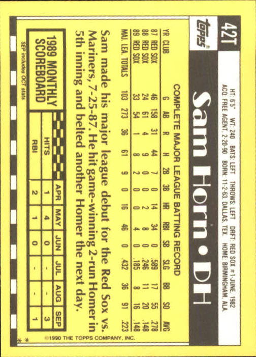 A1199- 1990 Topps Traded BB Karten 1-132 + Rookies -du Pick- 15 + Gratis US - Bild 85 von 265