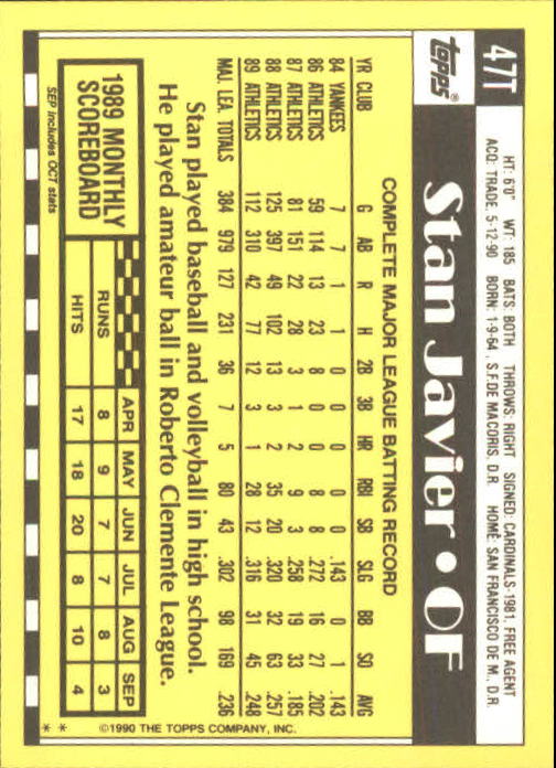 A1199- 1990 Topps Traded BB Karten 1-132 + Rookies -du Pick- 15 + Gratis US - Bild 95 von 265