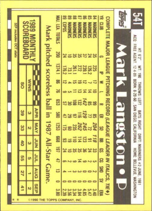 A1199- 1990 Topps Traded BB Karten 1-132 + Rookies -du Pick- 15 + Gratis US - Bild 109 von 265