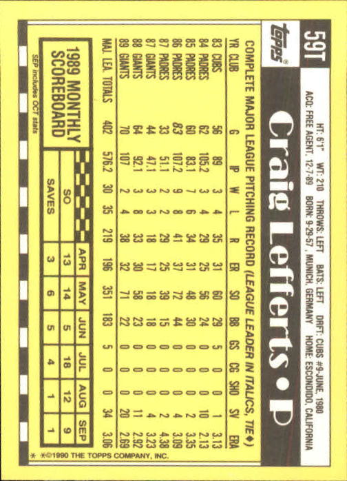 A1199- 1990 Topps Traded BB Karten 1-132 + Rookies -du Pick- 15 + Gratis US - Bild 119 von 265