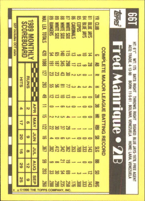 A1199- 1990 Topps Traded BB Karten 1-132 + Rookies -du Pick- 15 + Gratis US - Bild 133 von 265