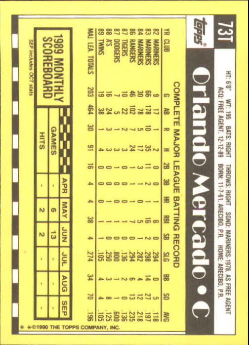 A1199- 1990 Topps Traded BB Karten 1-132 + Rookies -du Pick- 15 + Gratis US - Bild 147 von 265