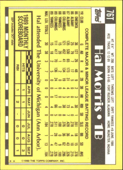 A1199- 1990 Topps Traded BB Karten 1-132 + Rookies -du Pick- 15 + Gratis US - Bild 153 von 265