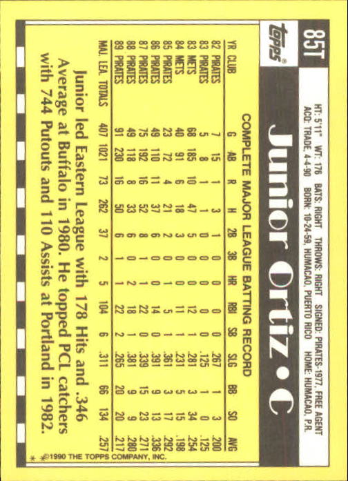 A1199- 1990 Topps Traded BB Karten 1-132 + Rookies -du Pick- 15 + Gratis US - Bild 171 von 265