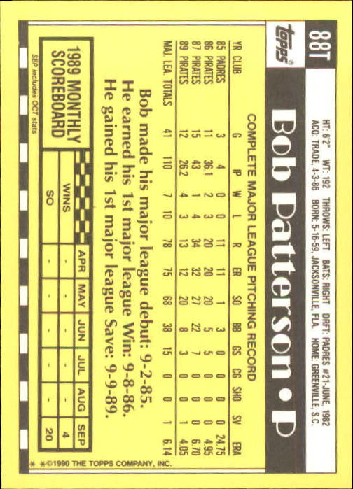 A1199- 1990 Topps Traded BB Karten 1-132 + Rookies -du Pick- 15 + Gratis US - Bild 177 von 265