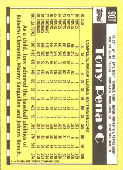 A1199- 1990 Topps Traded BB Karten 1-132 + Rookies -du Pick- 15 + Gratis US - Bild 181 von 265