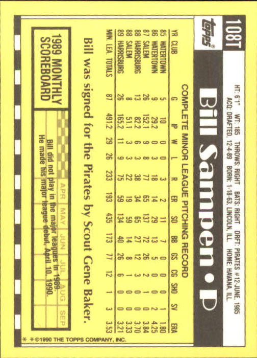 A1199- 1990 Topps Traded BB Karten 1-132 + Rookies -du Pick- 15 + Gratis US - Bild 217 von 265