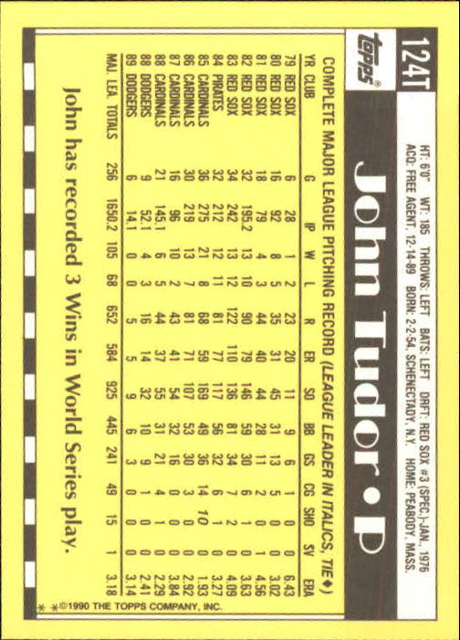 A1199- 1990 Topps Traded BB Karten 1-132 + Rookies -du Pick- 15 + Gratis US - Bild 249 von 265